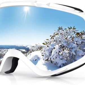 Ski Goggles OTG - Over Glasses Snow/Snowboard Goggles for Men, Women & Youth - 100% UV Protection